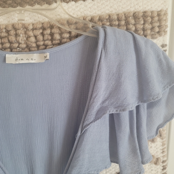 Ark & Co Light Blue Beauxbatons Ruffled Wrap Dress - Picture 2 of 5